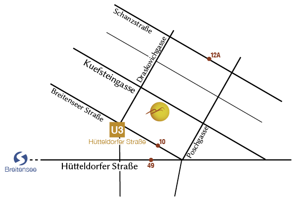 Anfahrtsplan Therapiezentrum Kranich: 1140 Wien